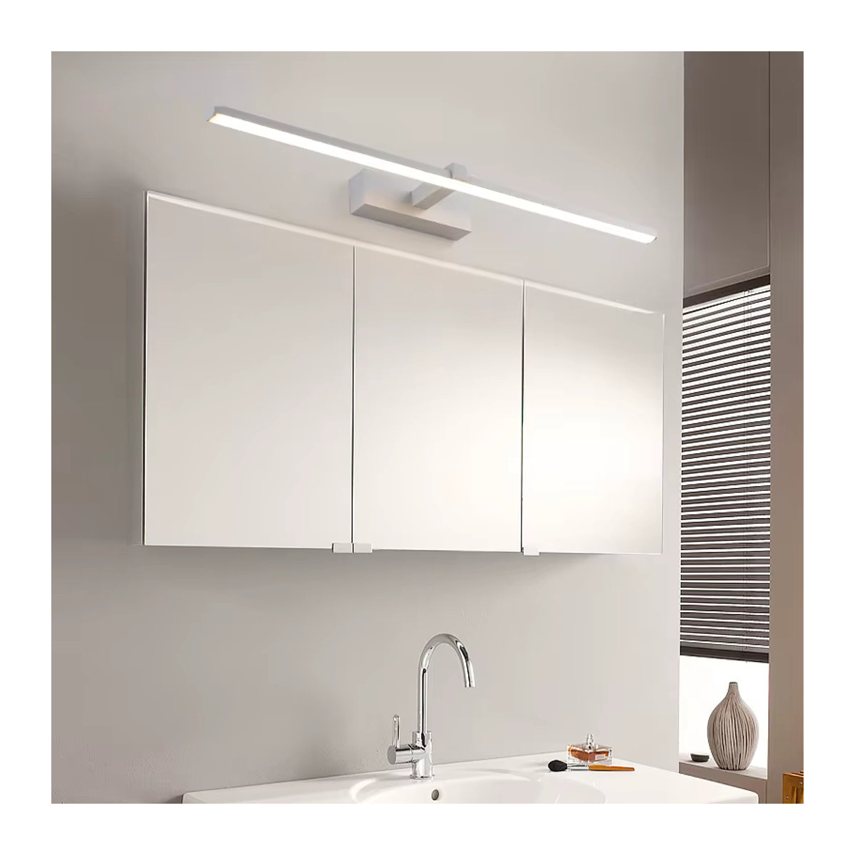 ZCTOP Minimalistische LED-Wandleuchte in Schwarz für Badezimmer und Wohnzimmer - Bild 3