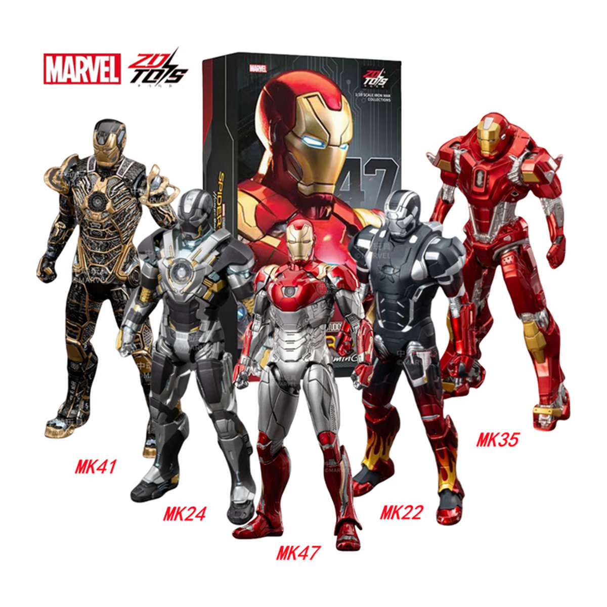 ZD Iron Man Actionfigur Marvel Legends Collection im Maßstab 1/10, mehrfarbig - Bild 1
