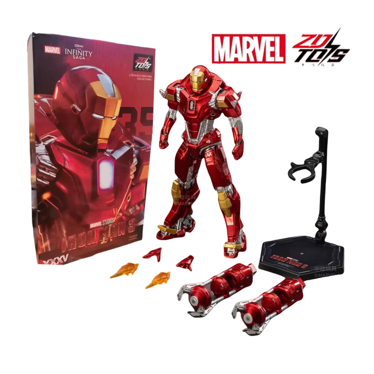 ZD Iron Man Actionfigur Marvel Legends Collection im Maßstab 1/10, mehrfarbig - Bild 4