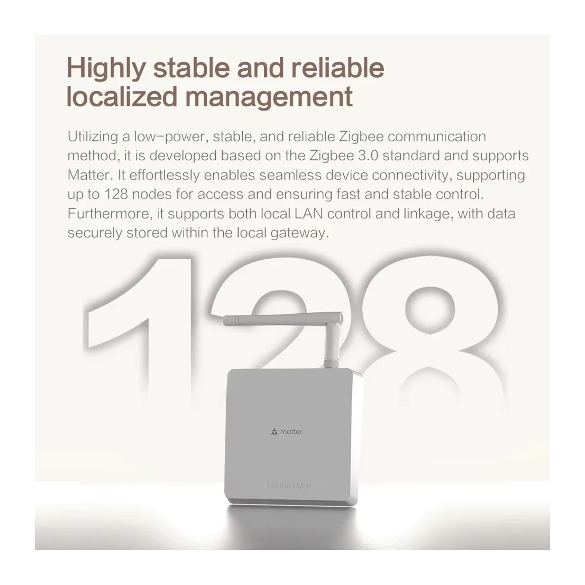 Zemismart Matter Zigbee Hub M6 Home Bridge Gateway mit externer Antenne in Weiß - Bild 3