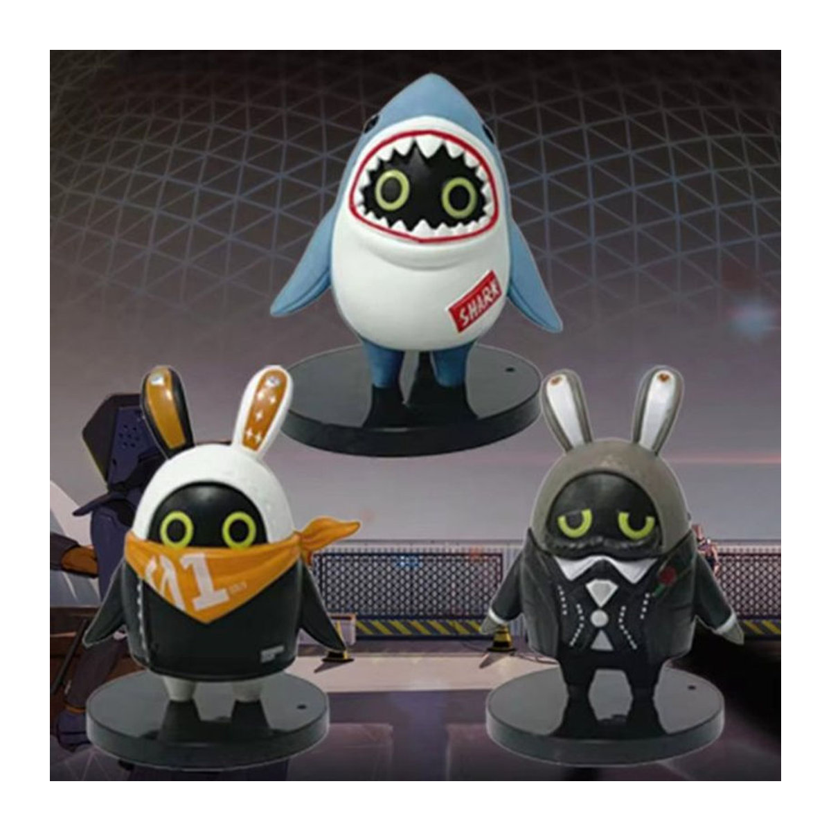 Zenless Zone Zero Bangboo Figur Sharkboo Amillion aus PVC als mehrfarbiges Cartoon-Ornament von Bandai - Bild 1