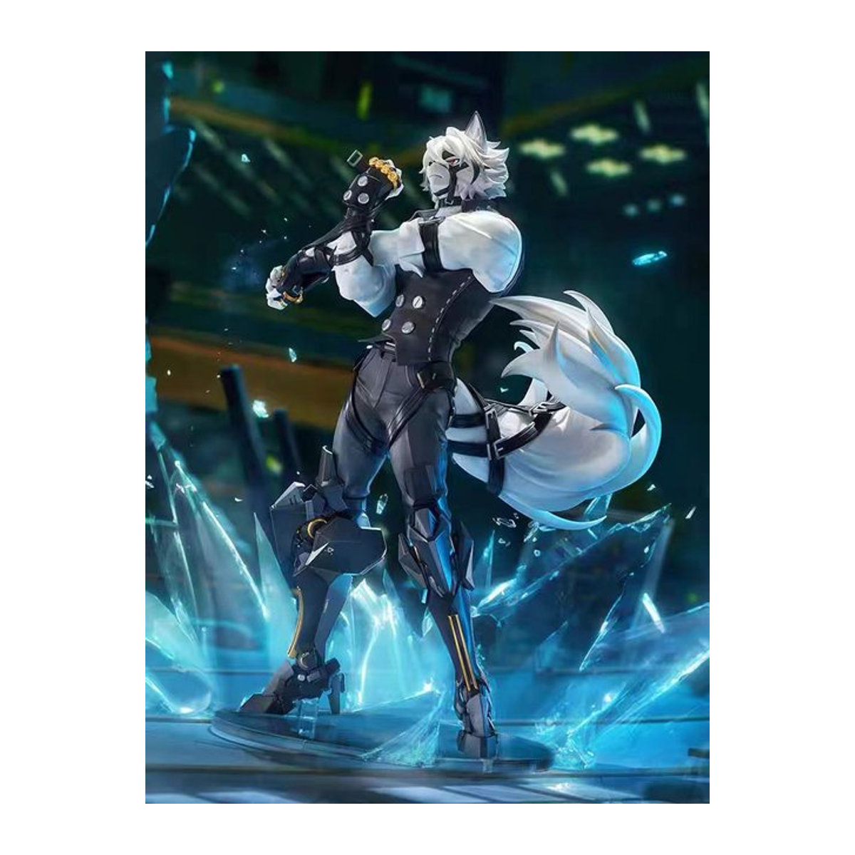 Zenless Zone Zero Lycaon Actionfigur als Anime Statue in Weiß - Bild 1