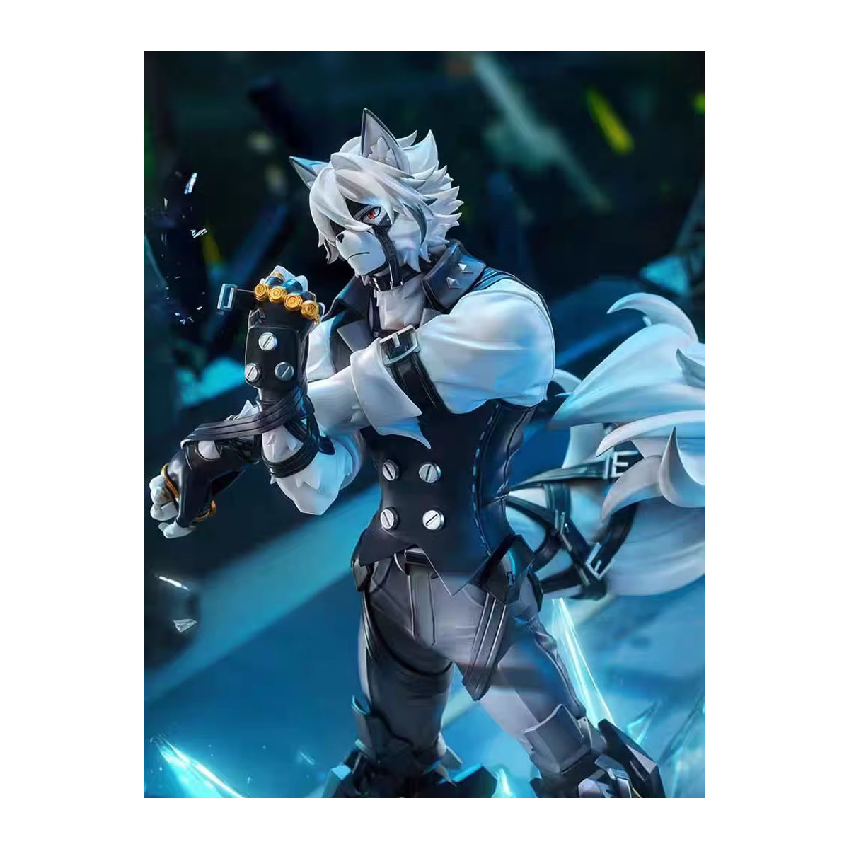 Zenless Zone Zero Lycaon Actionfigur als Anime Statue in Weiß - Bild 2