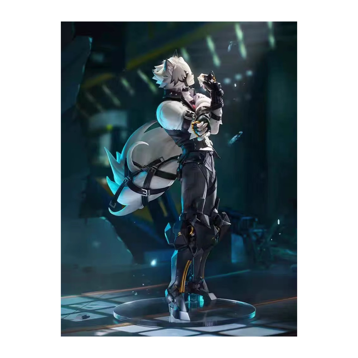 Zenless Zone Zero Lycaon Actionfigur als Anime Statue in Weiß - Bild 3