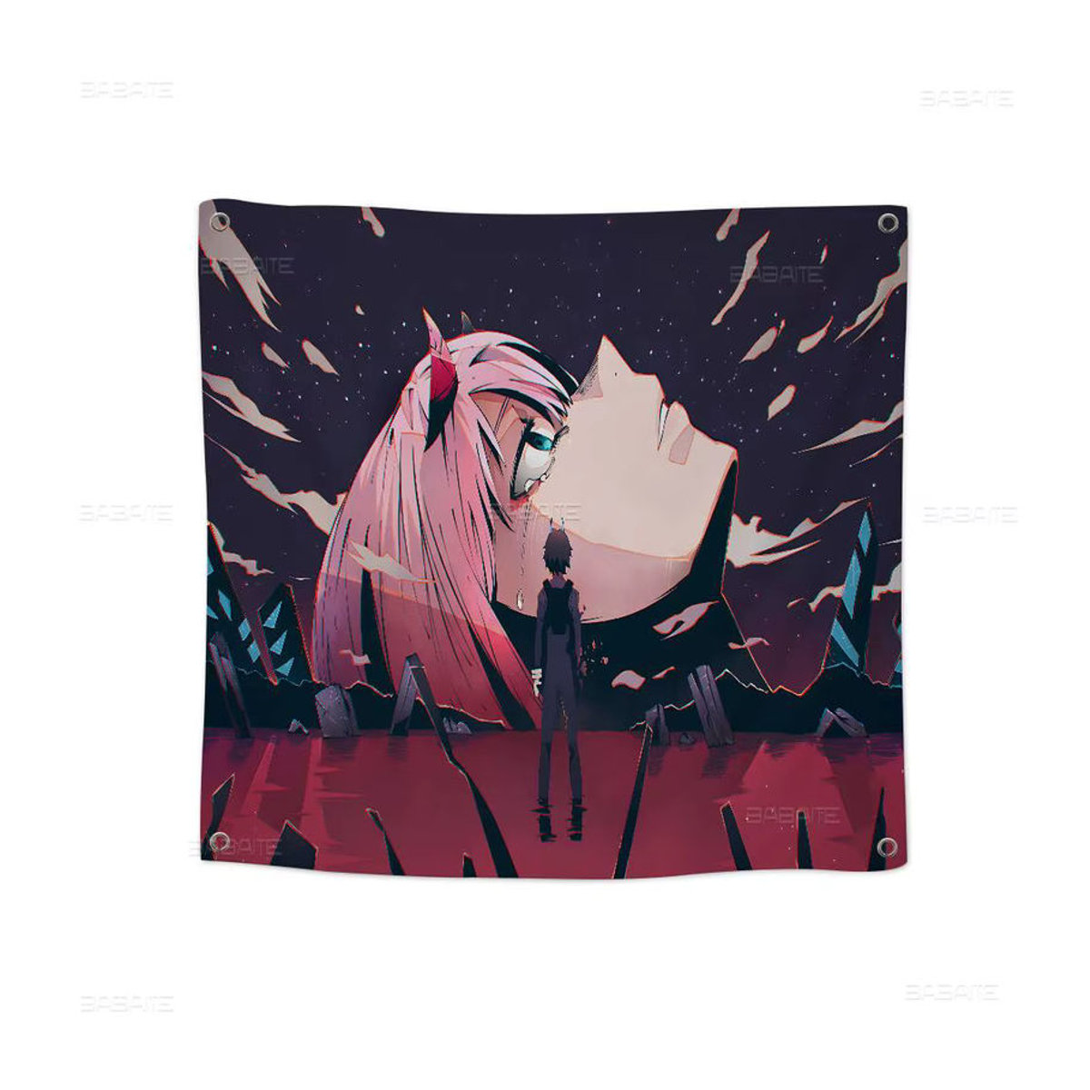 Zero Two Darling In The FranXX Wandbehang mit Textil-Banner in Mehrfarbig - Bild 7