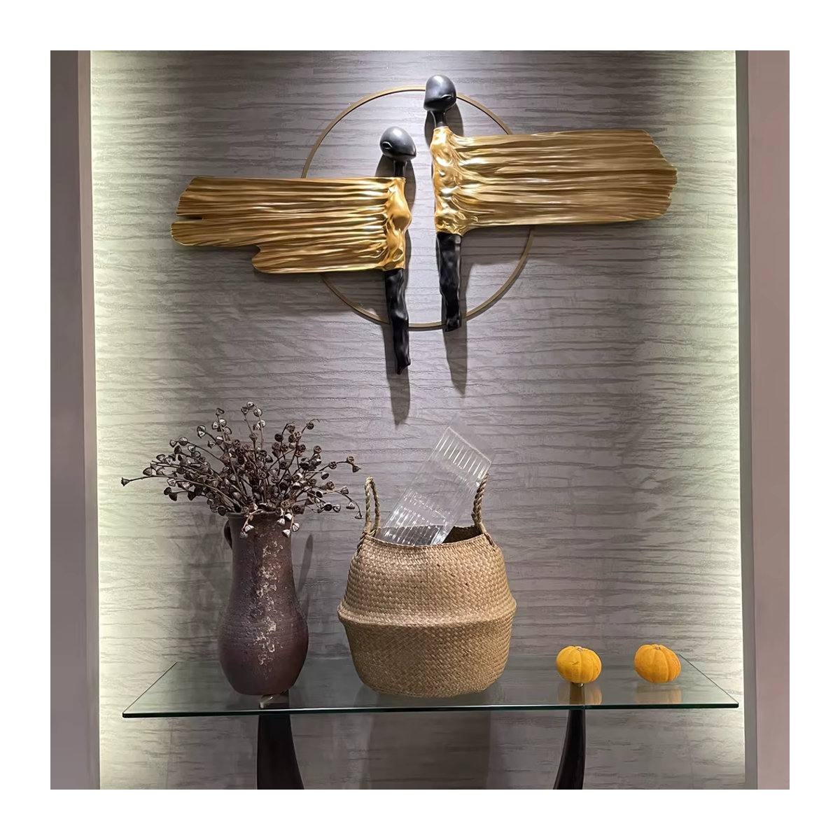 Zerolife Handgewebter Weidenkorb aus Seaweed und Rattan in Beige, runder Wäschekorb und Blumentopf im Bohemian-Stil - Bild 2