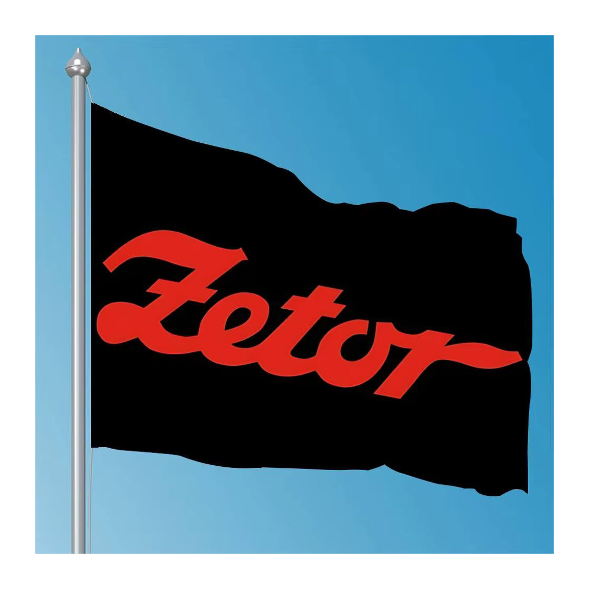 Zetors Traktor-Flagge als hängende Textil-Dekoration in Schwarz für dein Zuhause oder Outdoor - Bild 5