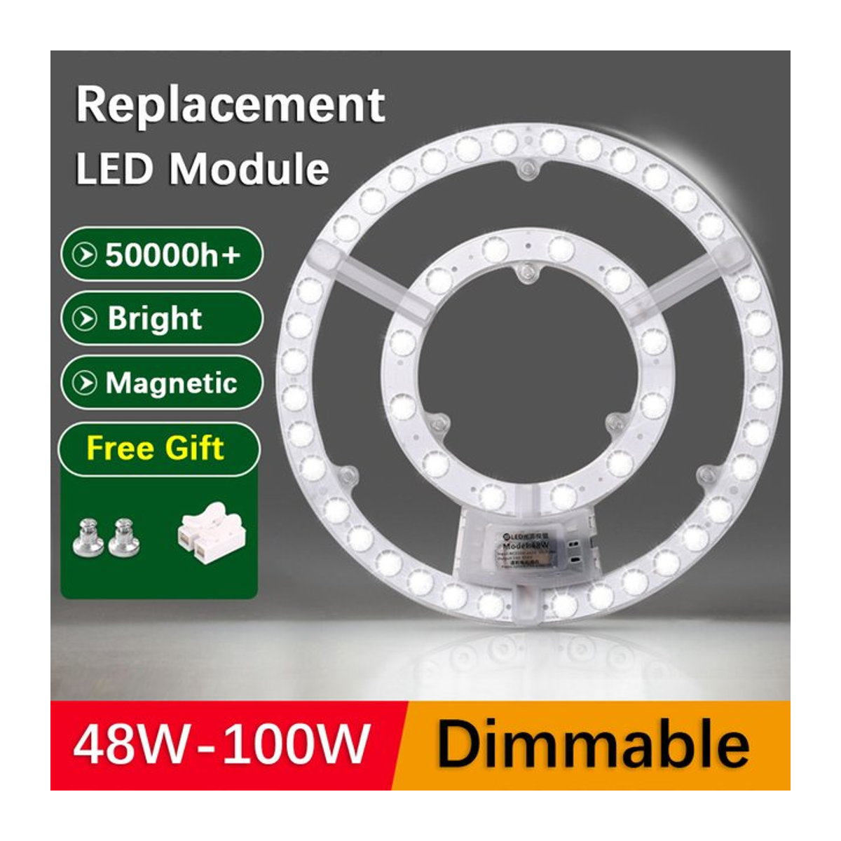 ZGREDED LED-Panel-Nachrüstplatine als Ersatz-LED-Modul für Deckenleuchten, runder Ring, minimalistisches Design - Bild 1