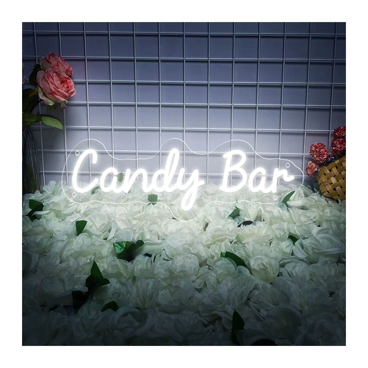 ZHAOPAILAO NEON Candy Bar LED Wandlampe in Weiß für Dessert Shop und Home Decor - Bild 2