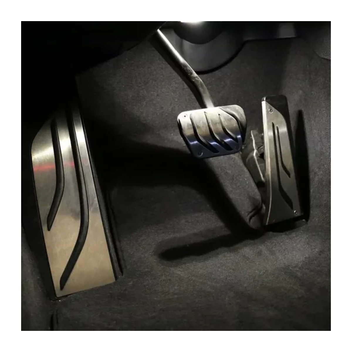 Zhengyuhan Auto Fußpedal-Set aus Metall für BMW 1 2 3 4 Serie M3 M4 E87 E90 F20 F21 F30 F32 F36 F80 F82 in Silber - Bild 1