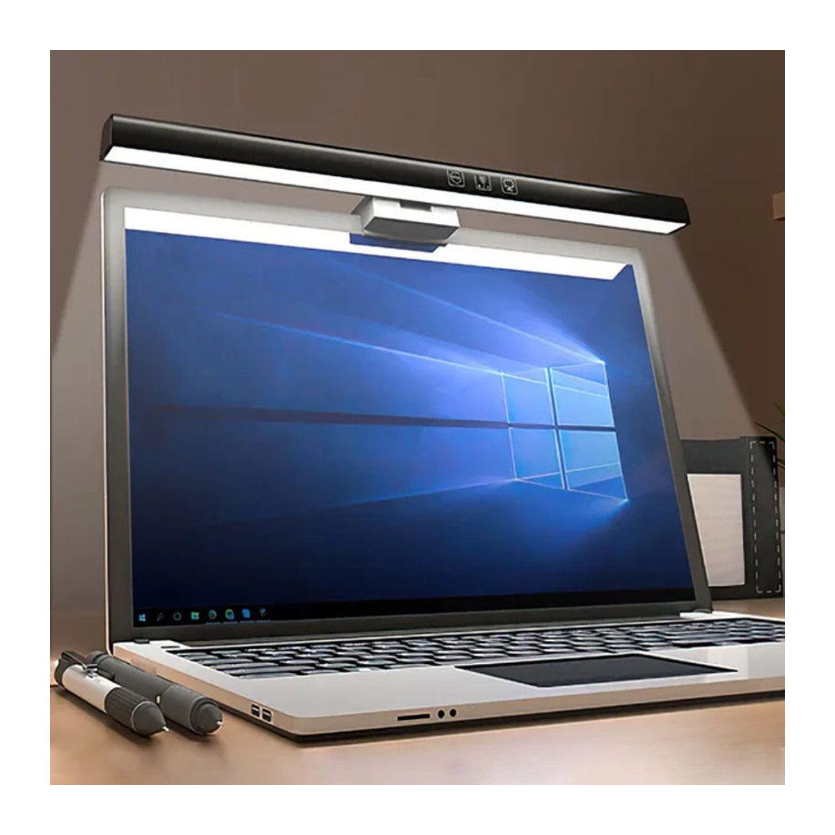 ZHIYU 2er-Set LED Monitor Lichtleiste zur Augenpflege in Schwarz, USB-betrieben mit stufenlosem Dimmen, Breite: 33 cm - Bild 1