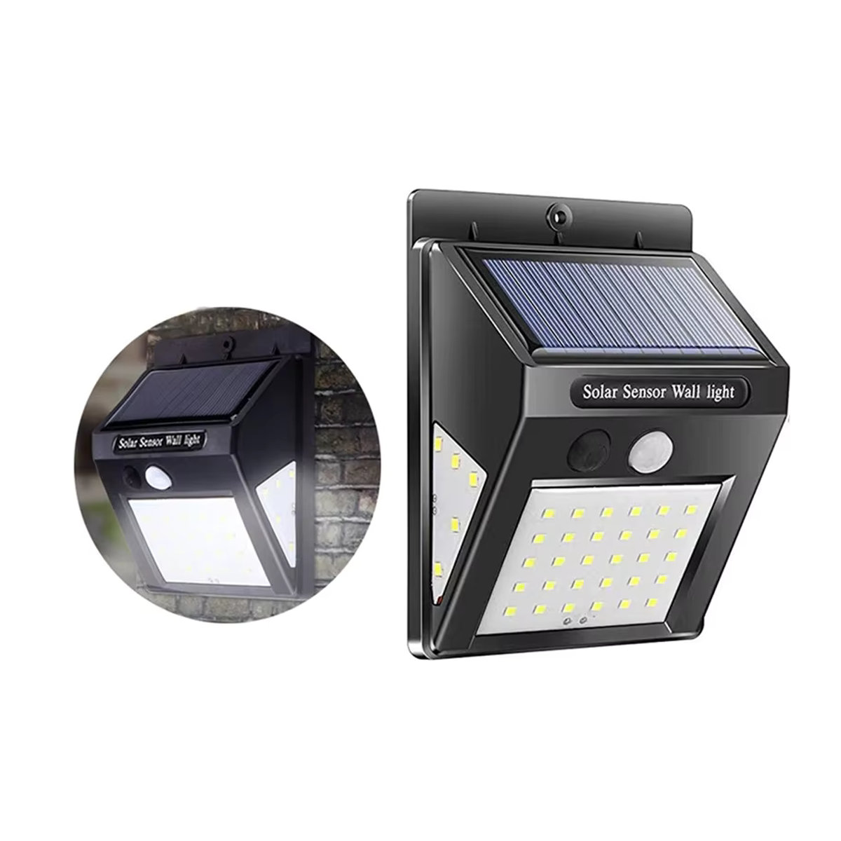 ZHIYU LED Solar-Wandleuchte in Schwarz mit Bewegungssensor und 3 Modi für Garten und Veranda - Bild 4