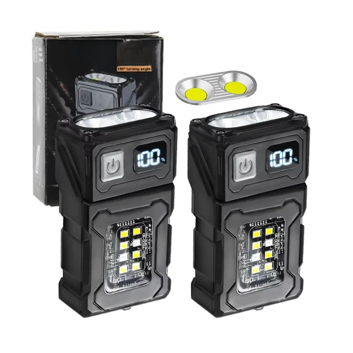 ZHIYU Mini-LED-Taschenlampe mit Magnet und rotem Warnlicht für Camping, Angeln und Wandern - Bild 7