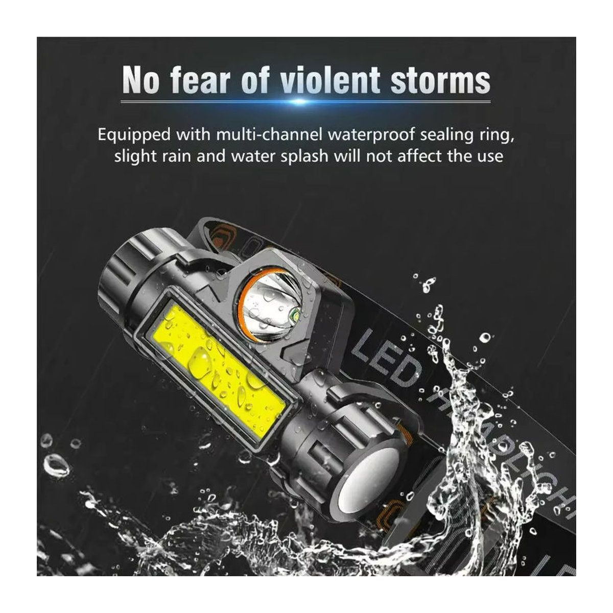 ZHIYU Wiederaufladbarer COB LED Scheinwerfer mit starkem Magnet und wasserdichter Stirnlampe für Outdoor und Angeln - Bild 5