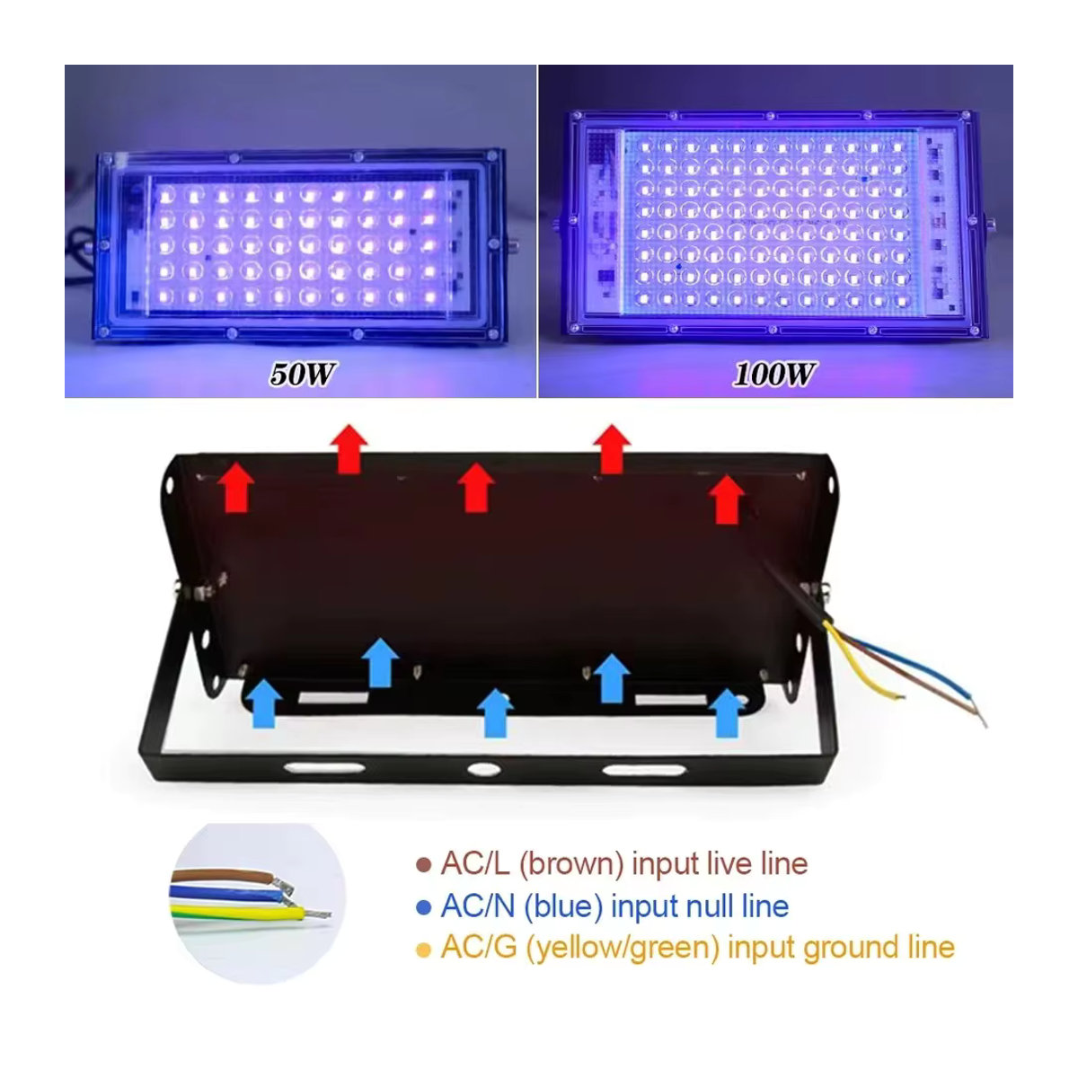 ZHMZH LED UV Gel Härtung Spotlight Schwarz 395nm mit SMD2835 Technologie - Bild 3