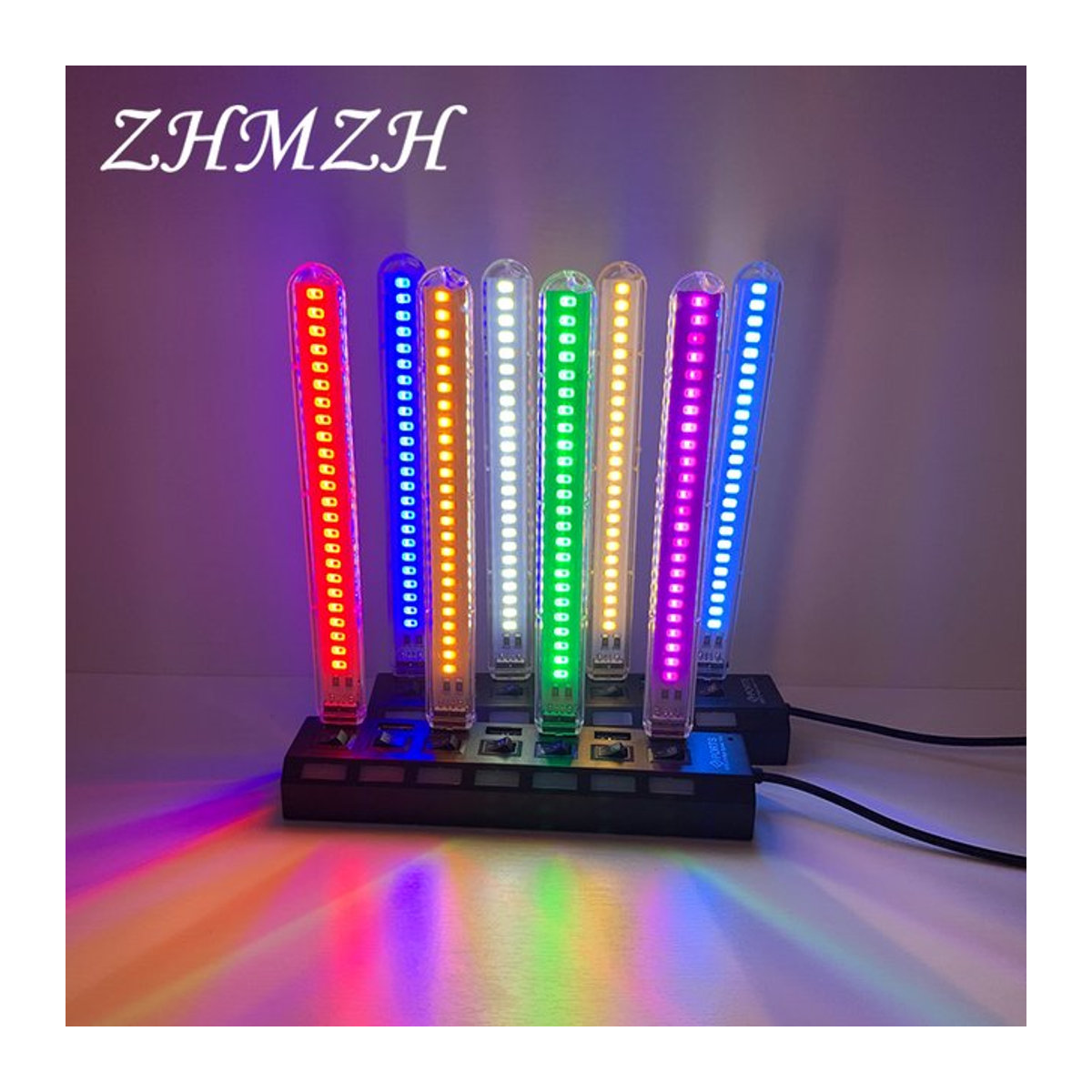 ZHMZH USB LED-Nachtlicht mit 24 LEDs als farbige Atmosphärenbeleuchtung für Live-Streaming in Bunt - Bild 1