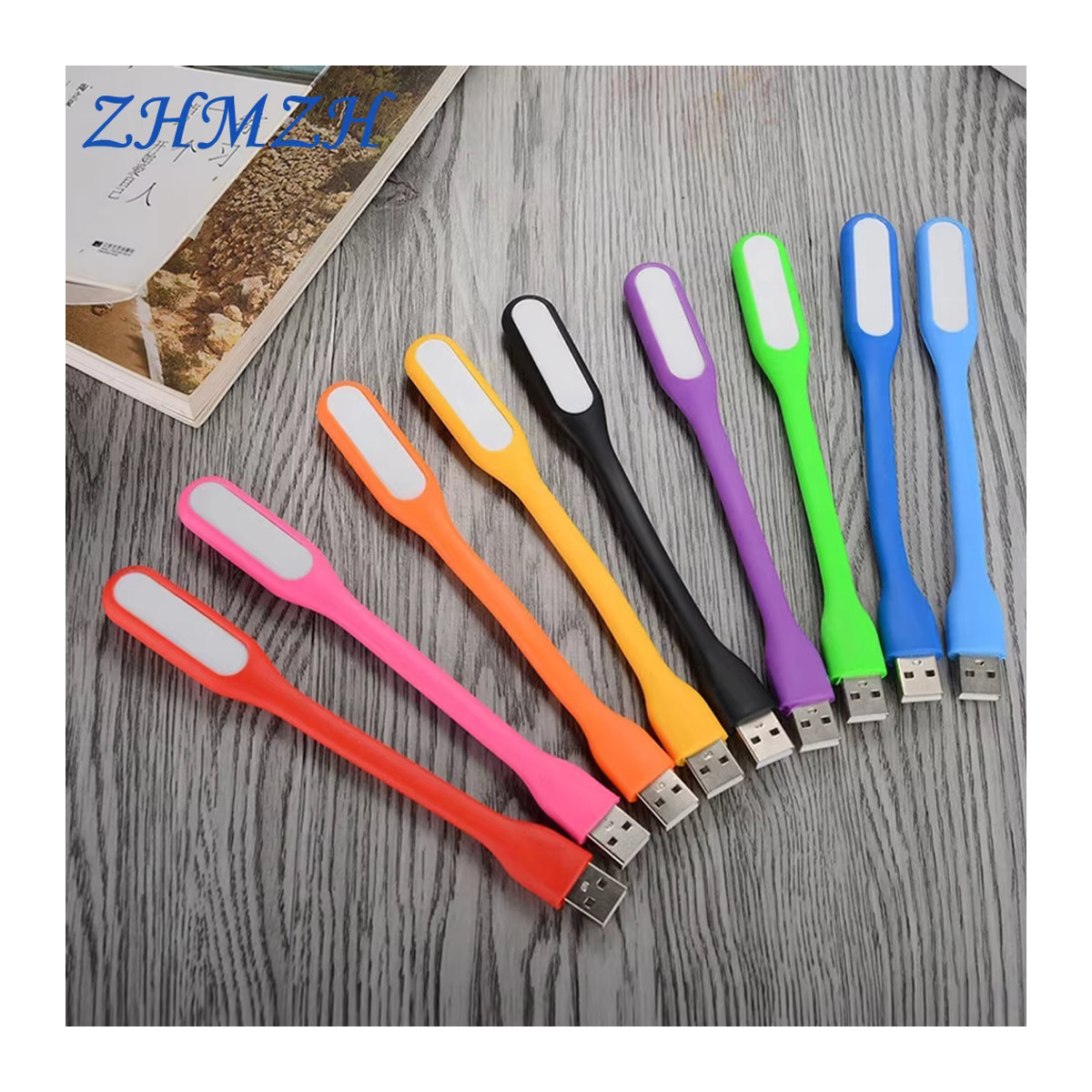ZHMZH USB Mini LED Leseleuchte mit 6 LEDs, 360 Grad drehbar, bunt, minimalistisches Design - Bild 2