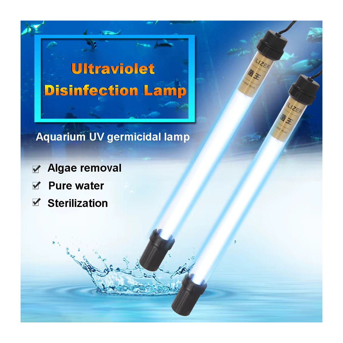 ZHMZH UV-Sterilisationslampe mit E27 Fassung zur Algenentfernung und Geruchsbeseitigung für dein Aquarium - Bild 4