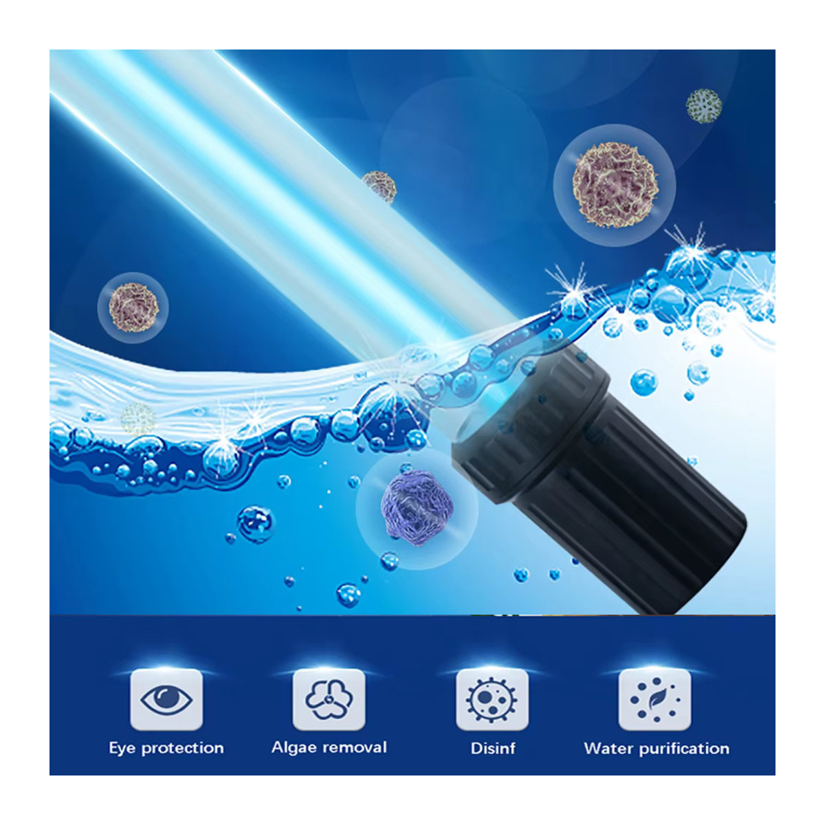 ZHMZH UV-Sterilisationslampe mit E27 Fassung zur Algenentfernung und Geruchsbeseitigung für dein Aquarium - Bild 5