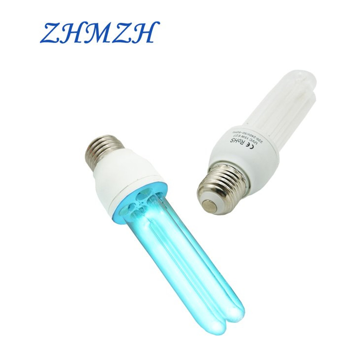 ZHMZH UVC-Desinfektionslampe zur ozonfreien UV-Sterilisation, 15W, E27, 253,7nm, Glas - Bild 1