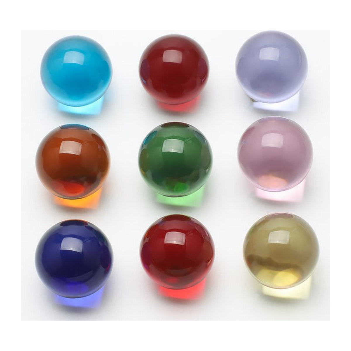 ZHUBI Bunter Quarz Kristall Ball, Polierter Glücksstein für Feng Shui und Dekoration, Durchmesser: 3 cm, Mehrfarbig und Transparent - Bild 1