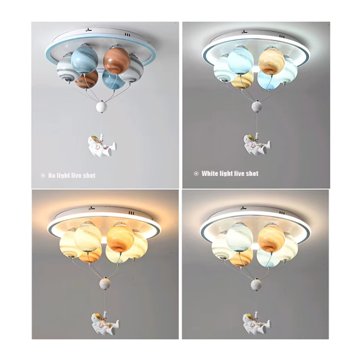 ZIMULONG Astronaut Moderne LED-Deckenleuchte Bunt als Kreative Planetenlampe für Kinderzimmer, Esszimmer oder Arbeitszimmer - Bild 5