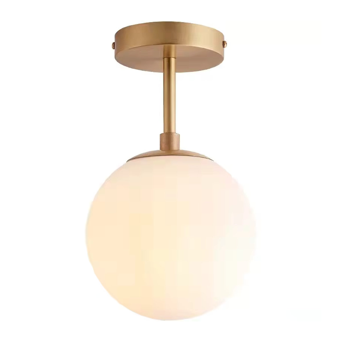 ZIMULONG Deckenlampe Nordic Design aus Glas in Beige mit E27 Fassung, minimalistische runde Glas-Ball Leuchte für Wohnzimmer und Korridor - Bild 4