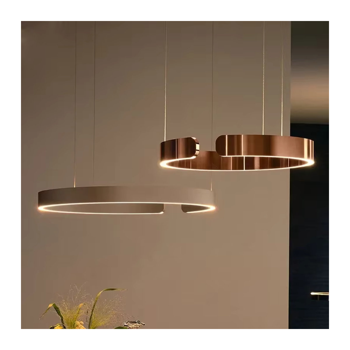 ZIMULONG Pendelleuchte Minimalistische Kreisringe als hängende Deckenleuchte für Wohnzimmer und Treppenhäuser - Bild 2