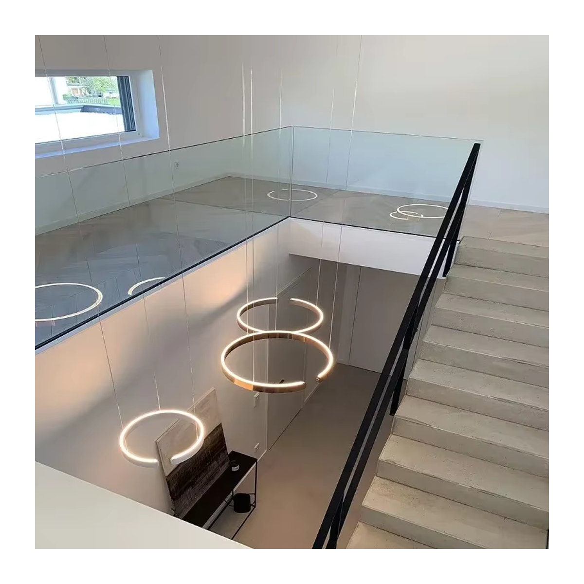 ZIMULONG Pendelleuchte Minimalistische Kreisringe als hängende Deckenleuchte für Wohnzimmer und Treppenhäuser - Bild 4