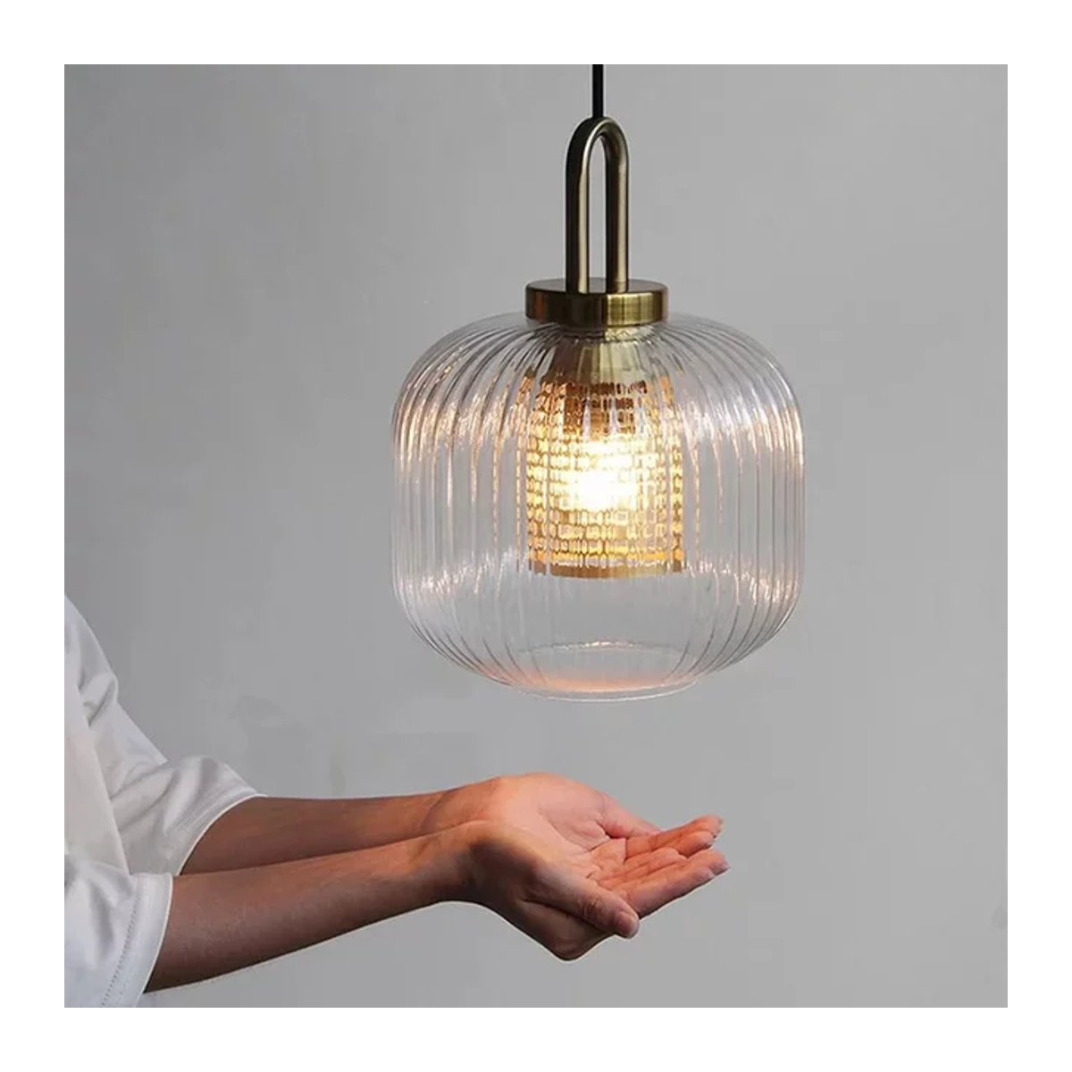 Zimulong Pendelleuchte Nordic Design aus Glas mit LED für modernes Schlafzimmer - Bild 1