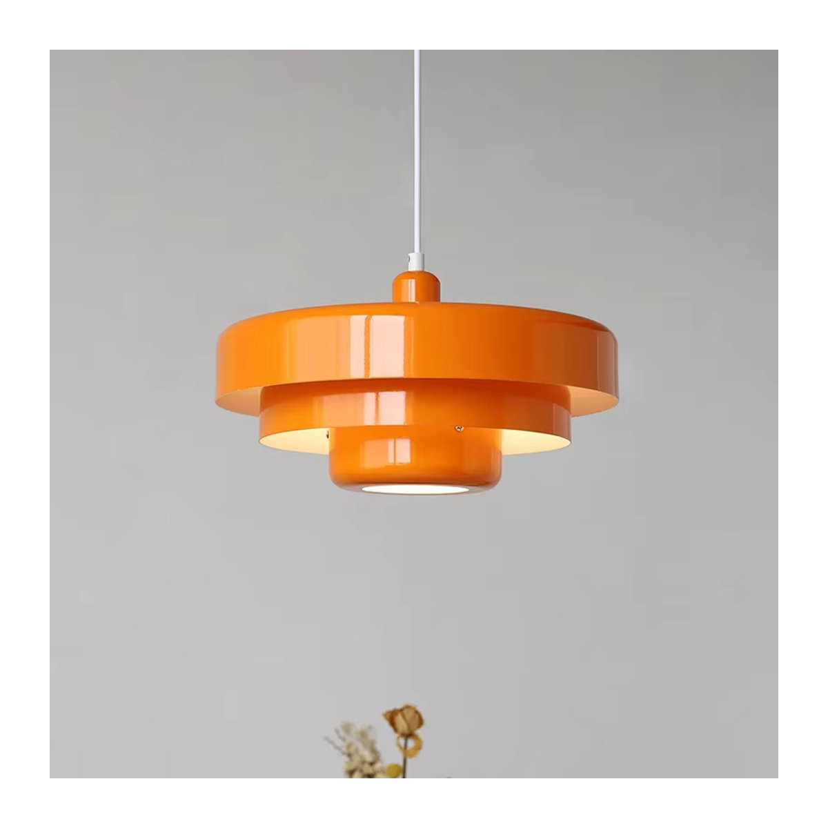 ZIMULONG Retro Kronleuchter in Orange und Bunt im mittelalterischen dänischen Design als Pendelleuchte für Restaurant, Café oder Wohnbereich - Bild 2