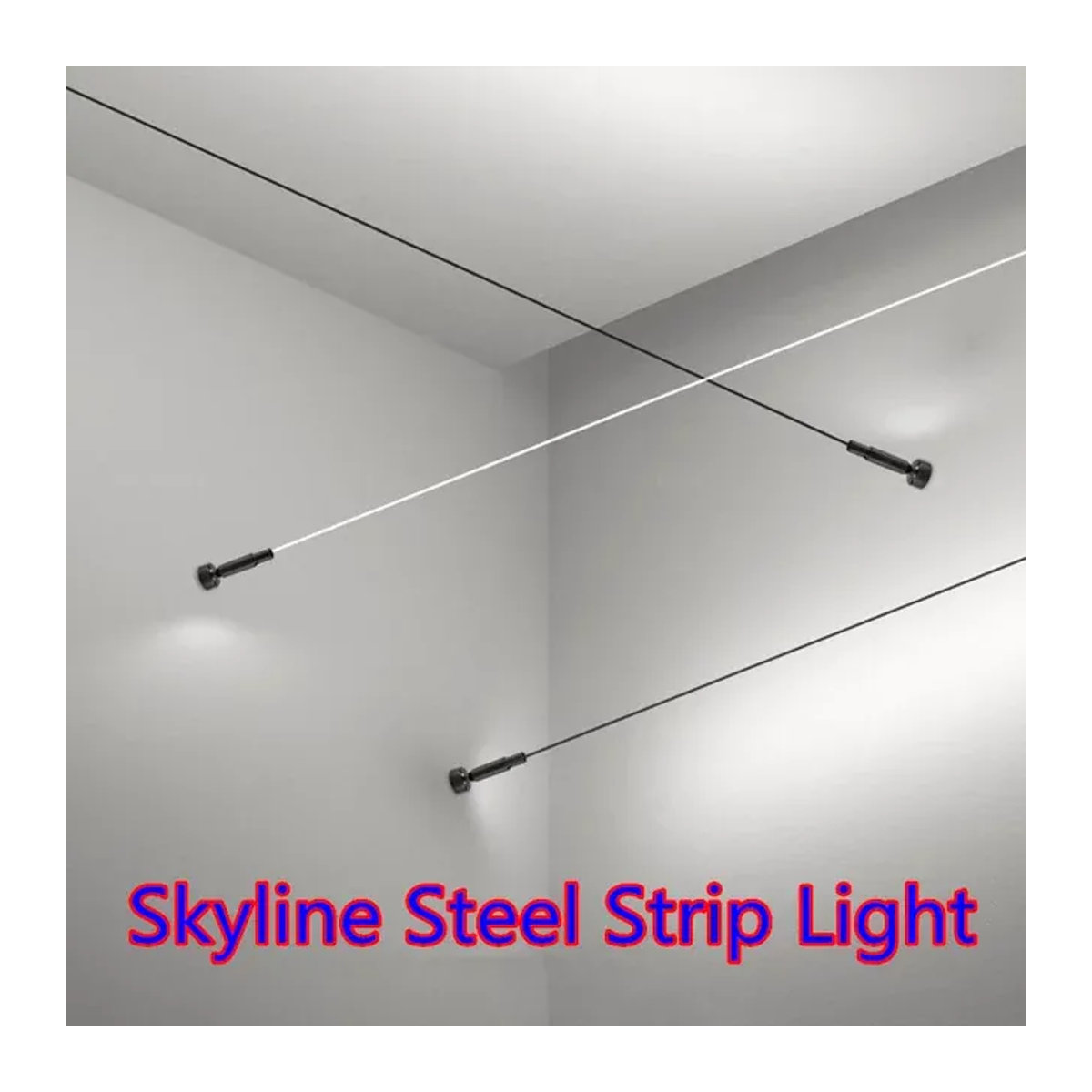 ZIMULONG Skyline Lineare LED Wandleuchte aus Stahl in Schwarz oder Weiß für minimalistische Dekoration - Bild 1
