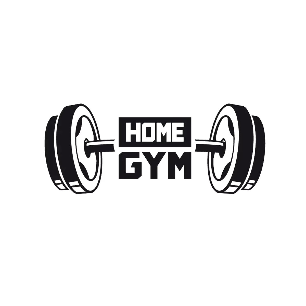 ZINIAN Wandtattoo Fitness Home Gym Hantel und Langhantel Aufkleber aus Kunststoff in Grau und Schwarz - Bild 3