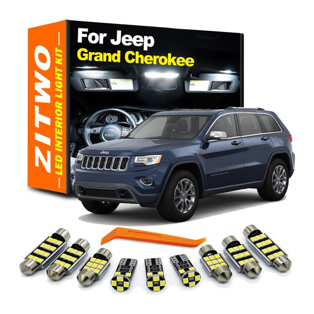 ZITWO LED Innenraumbeleuchtung Kit für Jeep Grand Cherokee ZJ WJ WK WK2 1993-2016 - Bild 1
