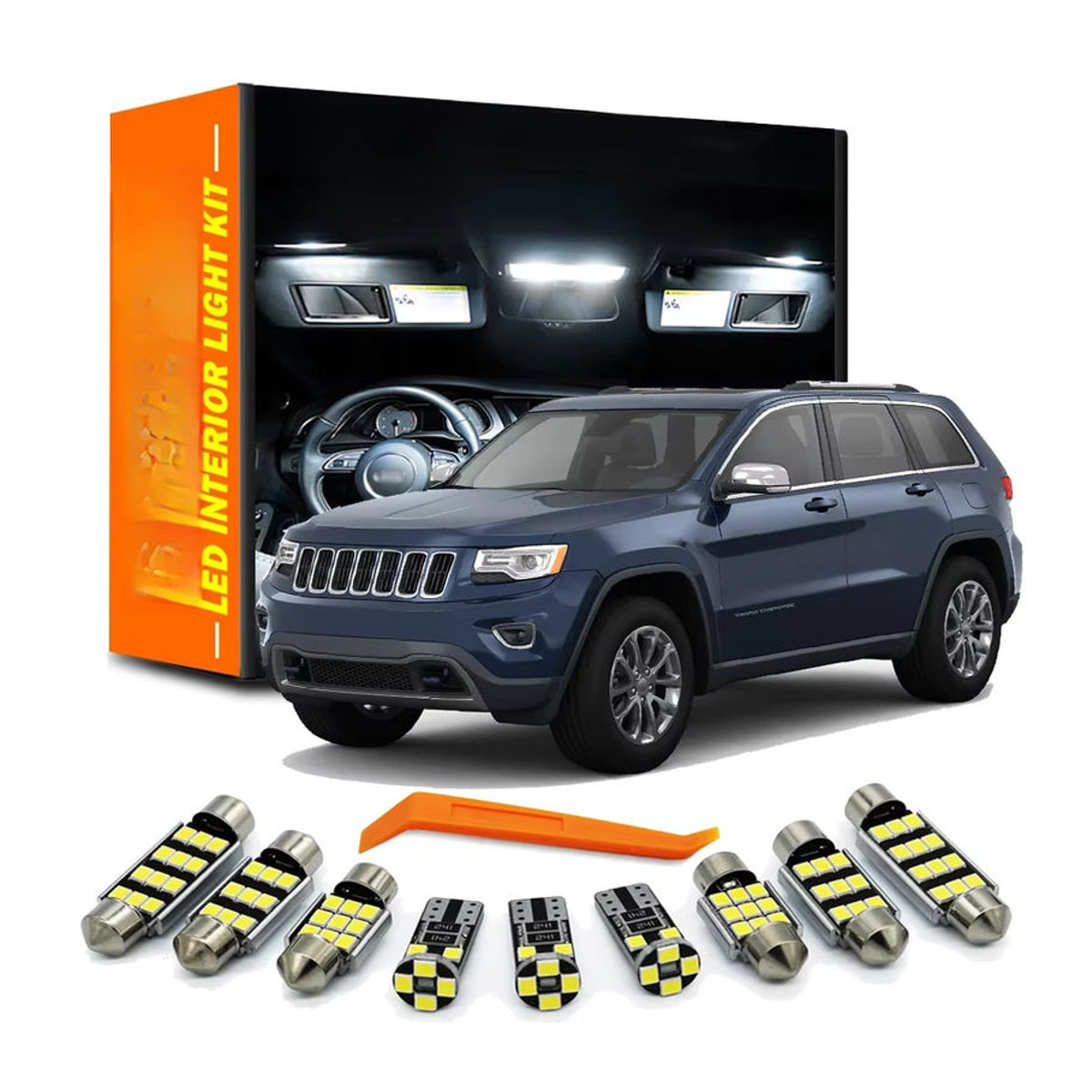 ZITWO LED Innenraumbeleuchtung Kit für Jeep Grand Cherokee ZJ WJ WK WK2 1993-2016 - Bild 2