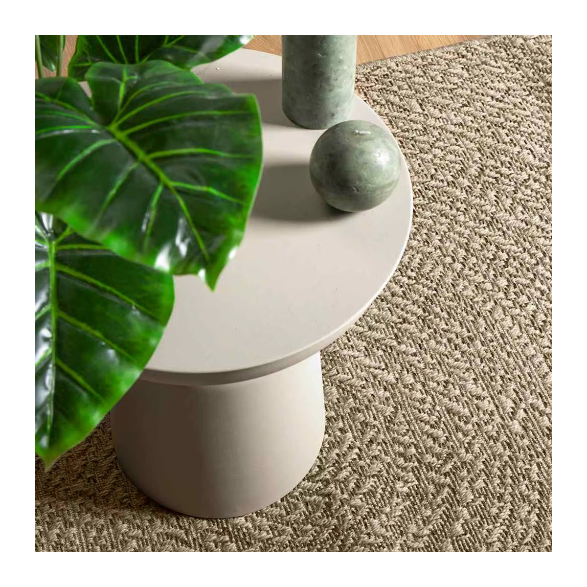ZIZUR Teppich in Beige im Jute-Look für Innen und Außen, B/T: 120 x 170 cm - Bild 2
