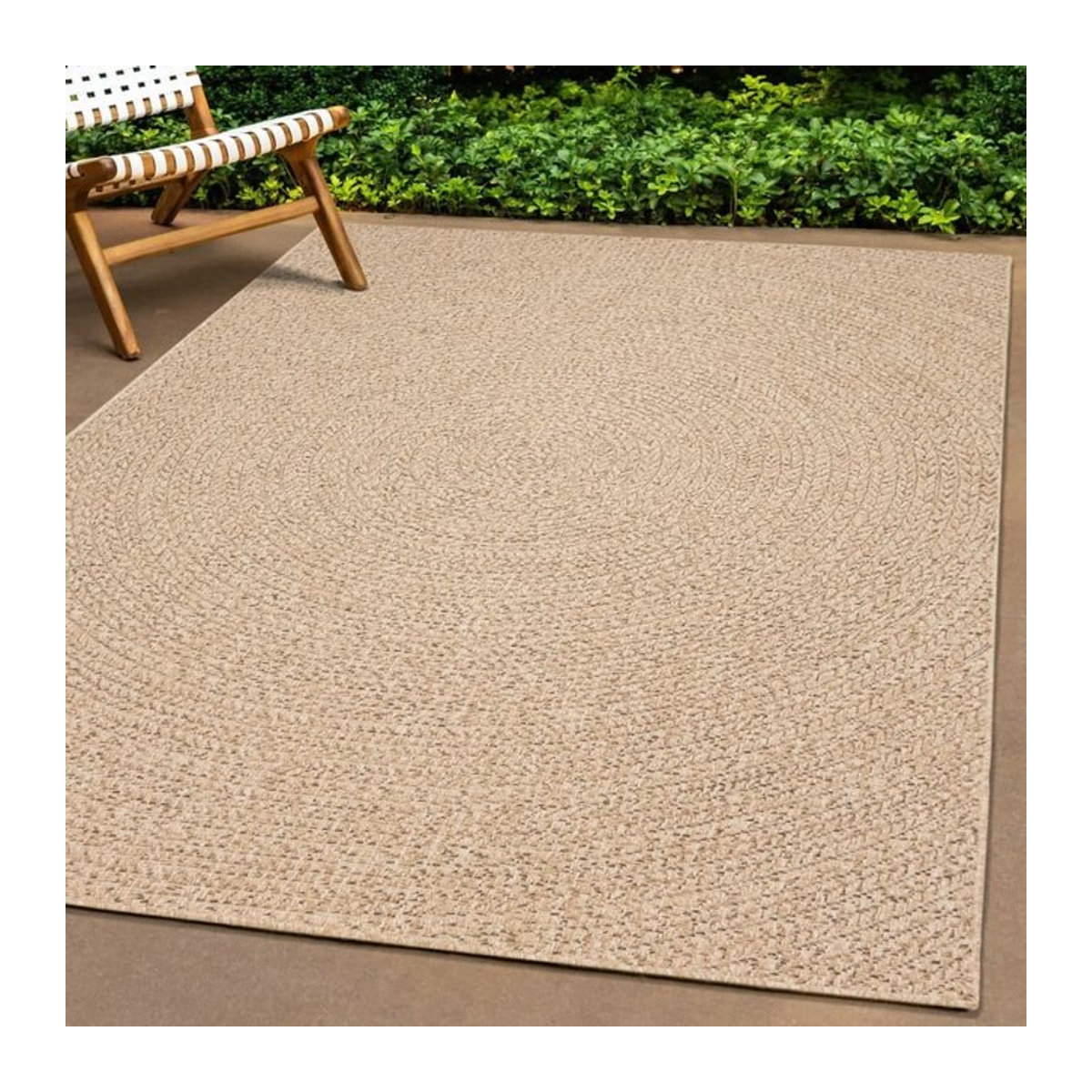 ZIZUR Teppich in Beige mit Jute-Optik für Innen und Außen, Rechteckig, B/T: 240 x 340 cm - Bild 1