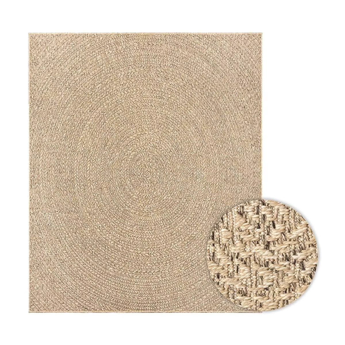 ZIZUR Teppich in Beige mit Jute-Optik für Innen und Außen, Rechteckig, B/T: 240 x 340 cm - Bild 2