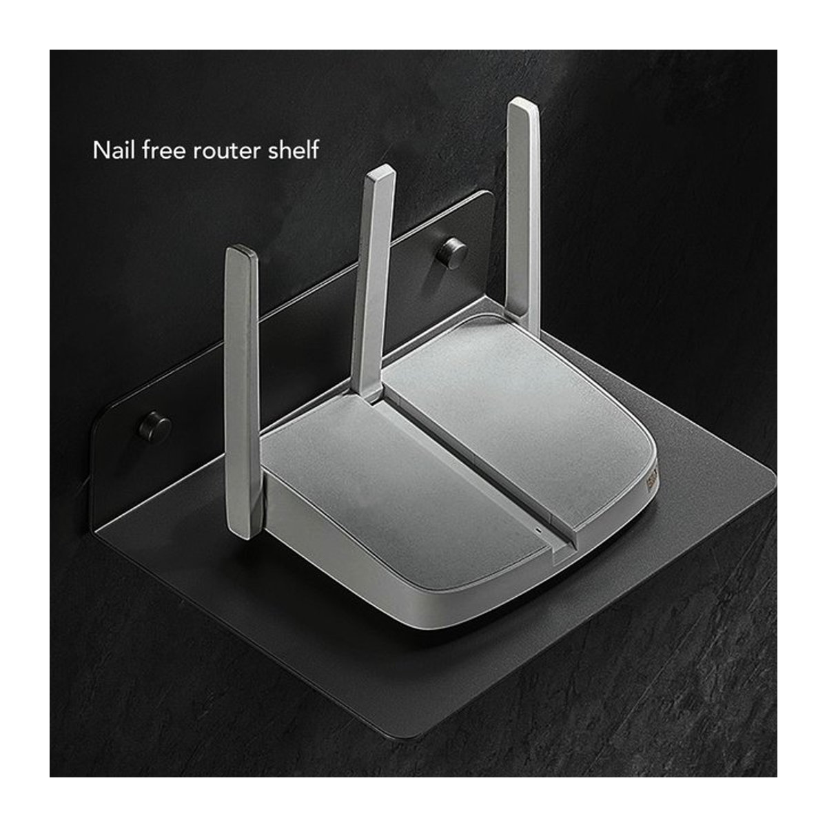 ZJCHAO HiFi-Rack aus Metall in Schwarz für Router, TV-Bildschirm und Projektor im minimalistischen Design - Bild 1