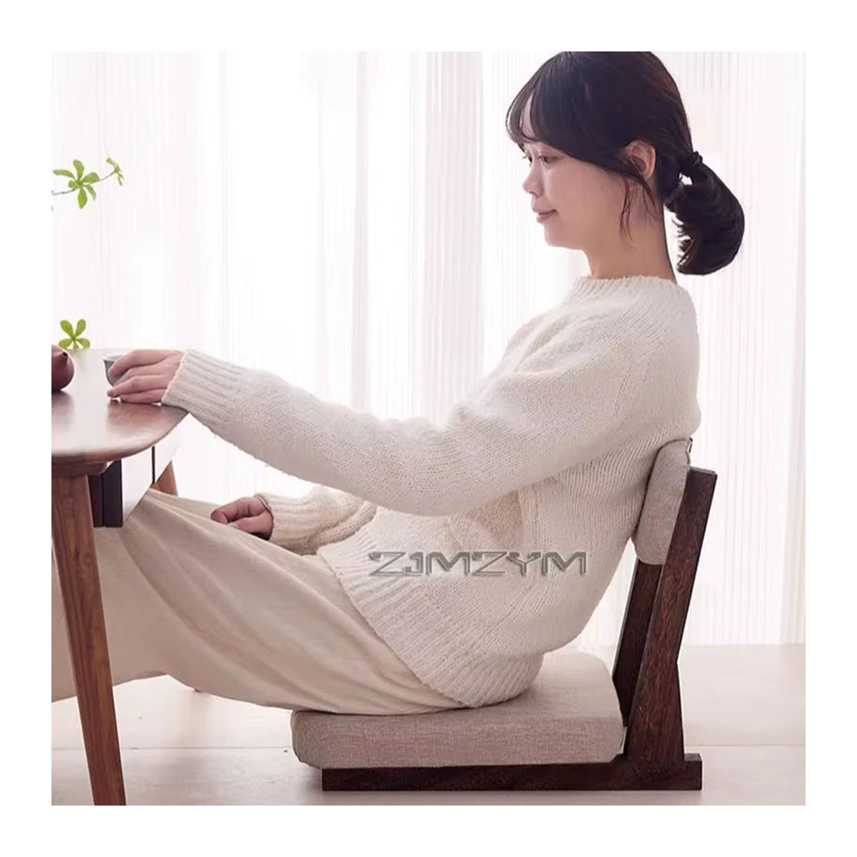ZJMZYM Minimalistisches Tatami Bodenkissen Sofa Set als Lazy Sofa Liege für dein Wohnzimmer in Beige oder Grau - Bild 1