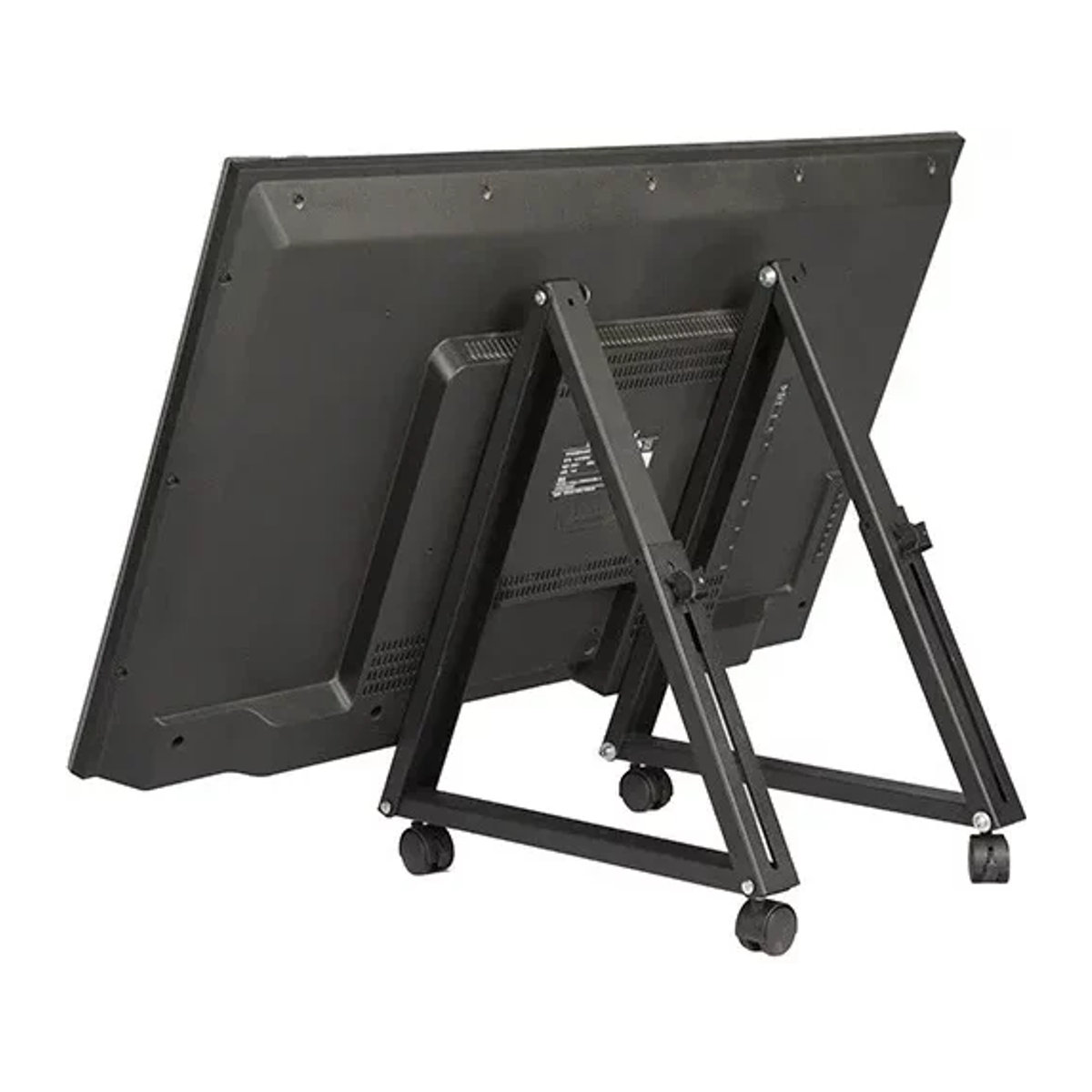 ZJMZYM Mobiler TV-Ständer mit Rollen für 32–55 Zoll LED und LCD Fernseher, Schwarz, Metall, Minimalistisches Design - Bild 1