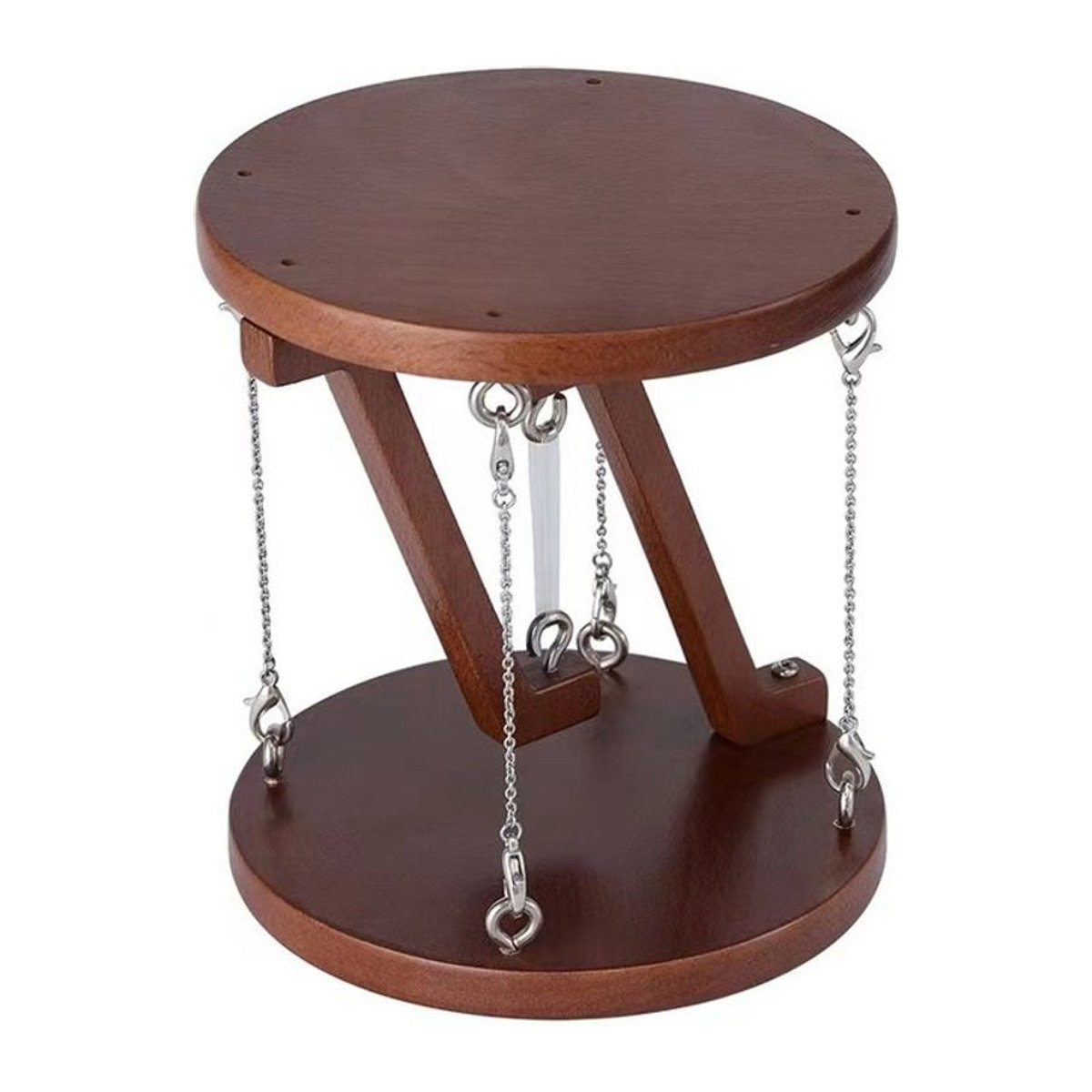 ZJMZYM Tensegrity Struktur Schwebender Tisch aus Holz in Braun als minimalistisches Desktop Ornament für Büro und Wohnzimmer - Bild 1