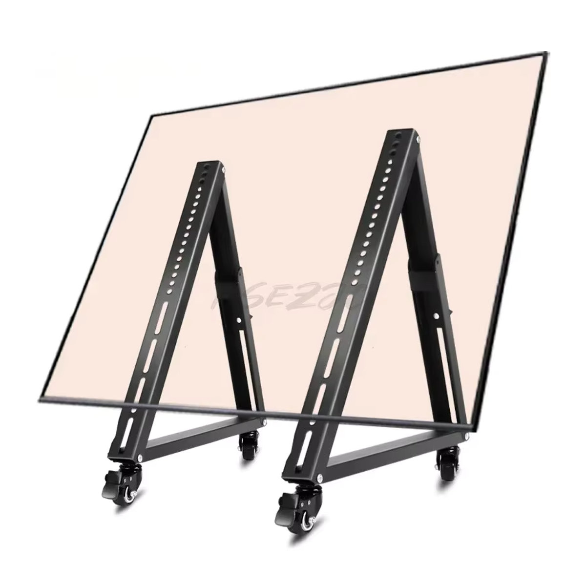 ZJMZYM TV-Ständer für 32-65 Zoll Flachbildfernseher in Schwarz aus Metall mit beweglichem Stativ und minimalistischem Design - Bild 2