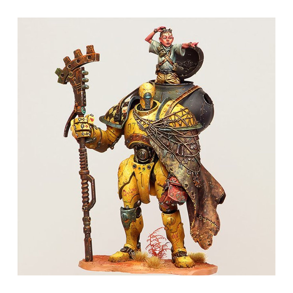 ZKBOZK Guardian Fantasy Harzmodellfigur in Gelb, unmontierter und unbemalter Bausatz aus Kunstharz - Bild 1