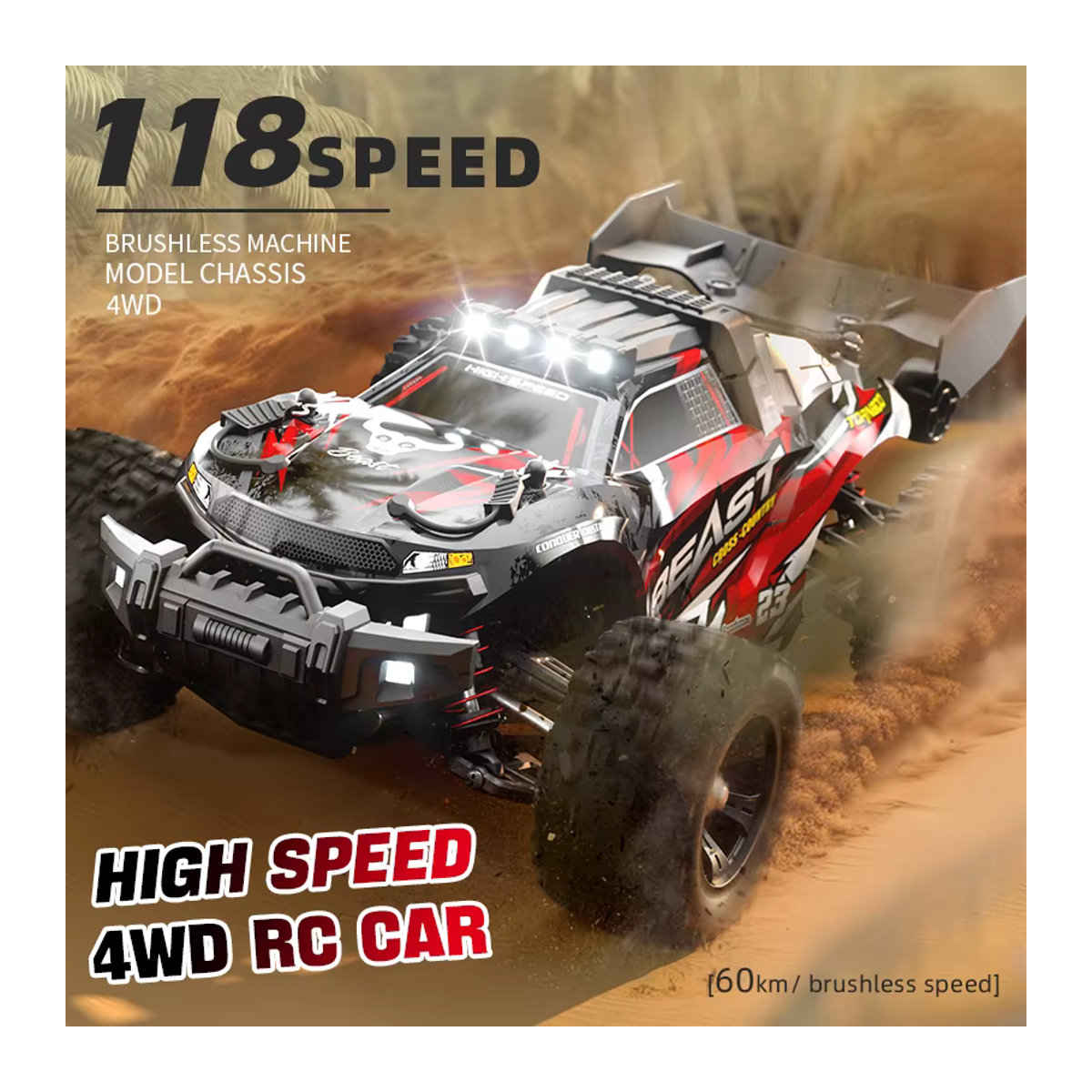 ZLL SG118 MAX/PRO RC Drift Racing Auto 1:16 High Speed 4WD Offroad Spielzeug in Schwarz/Weiß - Bild 3