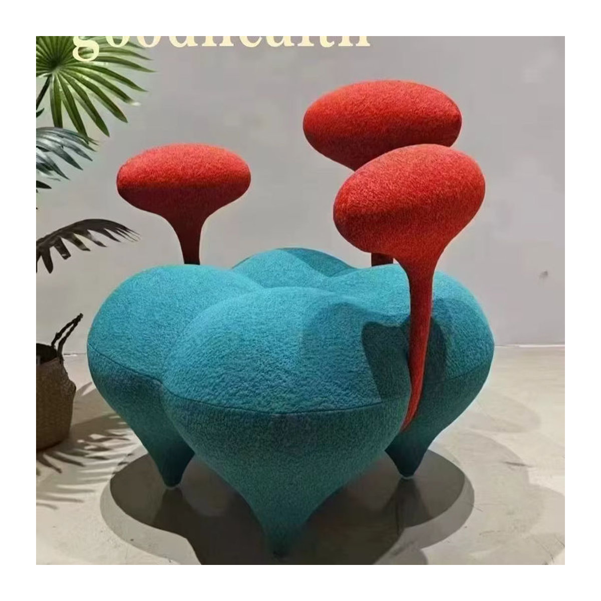 ZMOMO Magic Castle Ballon Sessel im skandinavischen Design aus Bouclé in Blau oder Bunt - Bild 2