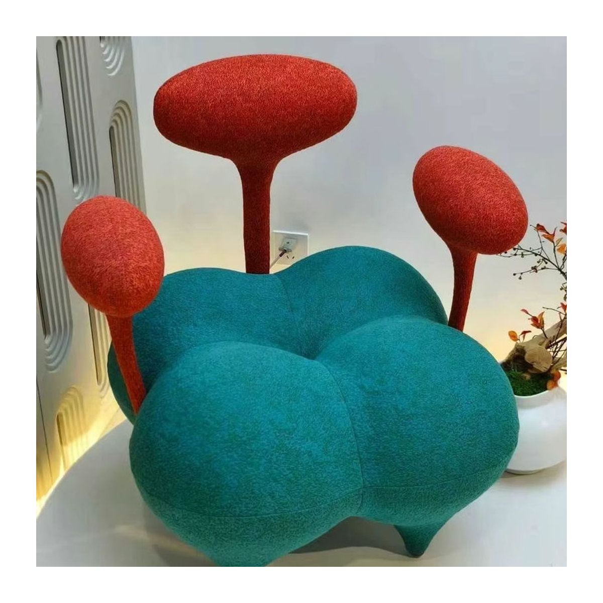 ZMOMO Magic Castle Ballon Sessel im skandinavischen Design aus Bouclé in Blau oder Bunt - Bild 4