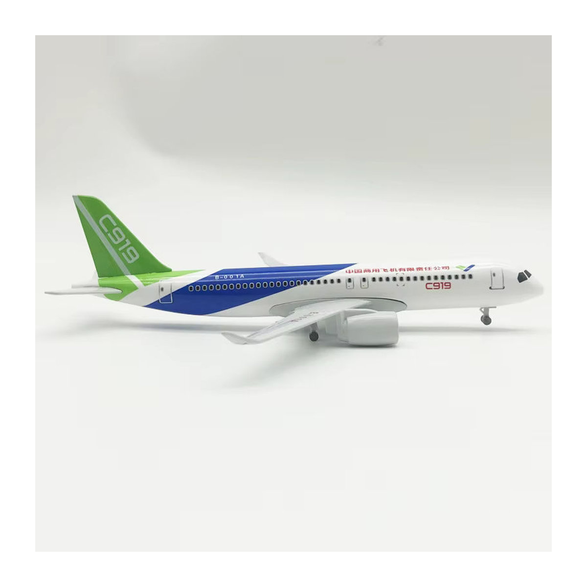 ZOCO Comac C919 Flugzeugmodell aus Zinklegierung in Weiß, Maßstab 1:200, 20 cm - Bild 2