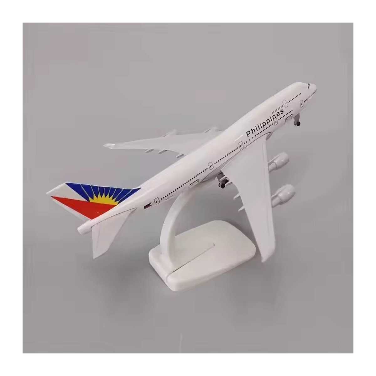 ZOCO Modellflugzeug B747 Philippines Airlines Miniatur-Replik aus Metalldruckguss in Weiß, 20 cm - Bild 2