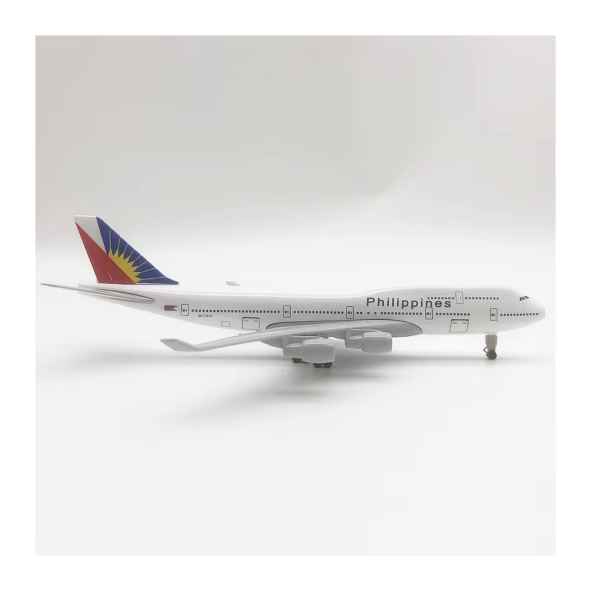 ZOCO Modellflugzeug B747 Philippines Airlines Miniatur-Replik aus Metalldruckguss in Weiß, 20 cm - Bild 3